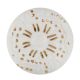 White Golden Floral Ceramic Cabinet Knob